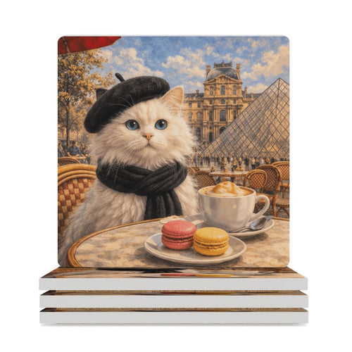 Set of 4 Coasters - Purris & Pastries