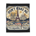 Velveteen Plush Blanket Paris Sleepy Cats