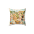 Versailles Cat Tea Party Decorative Pillow — "Purrhaps Tea in the Garden?"